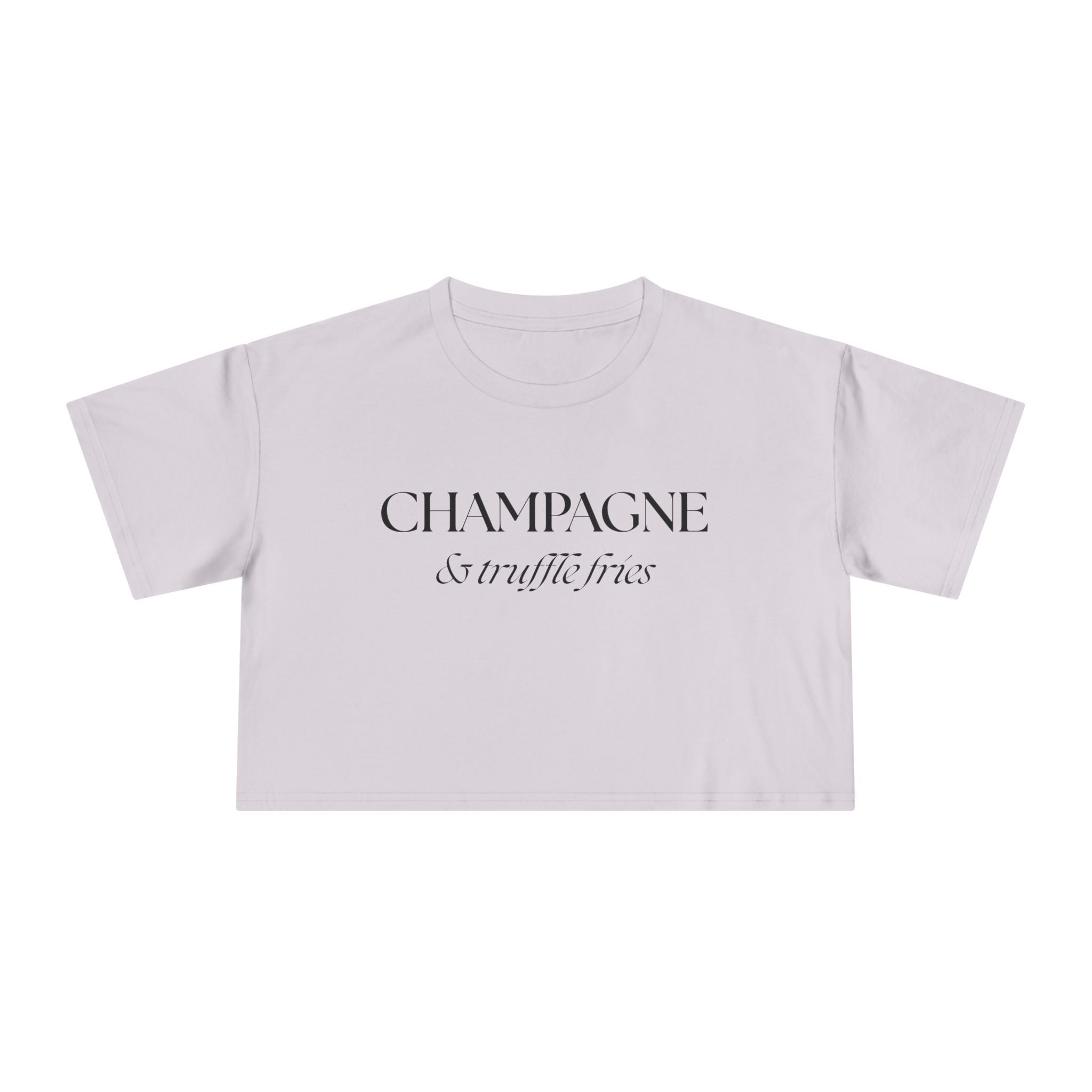 Champagne & Truffle Fries: Women's Crop Tee