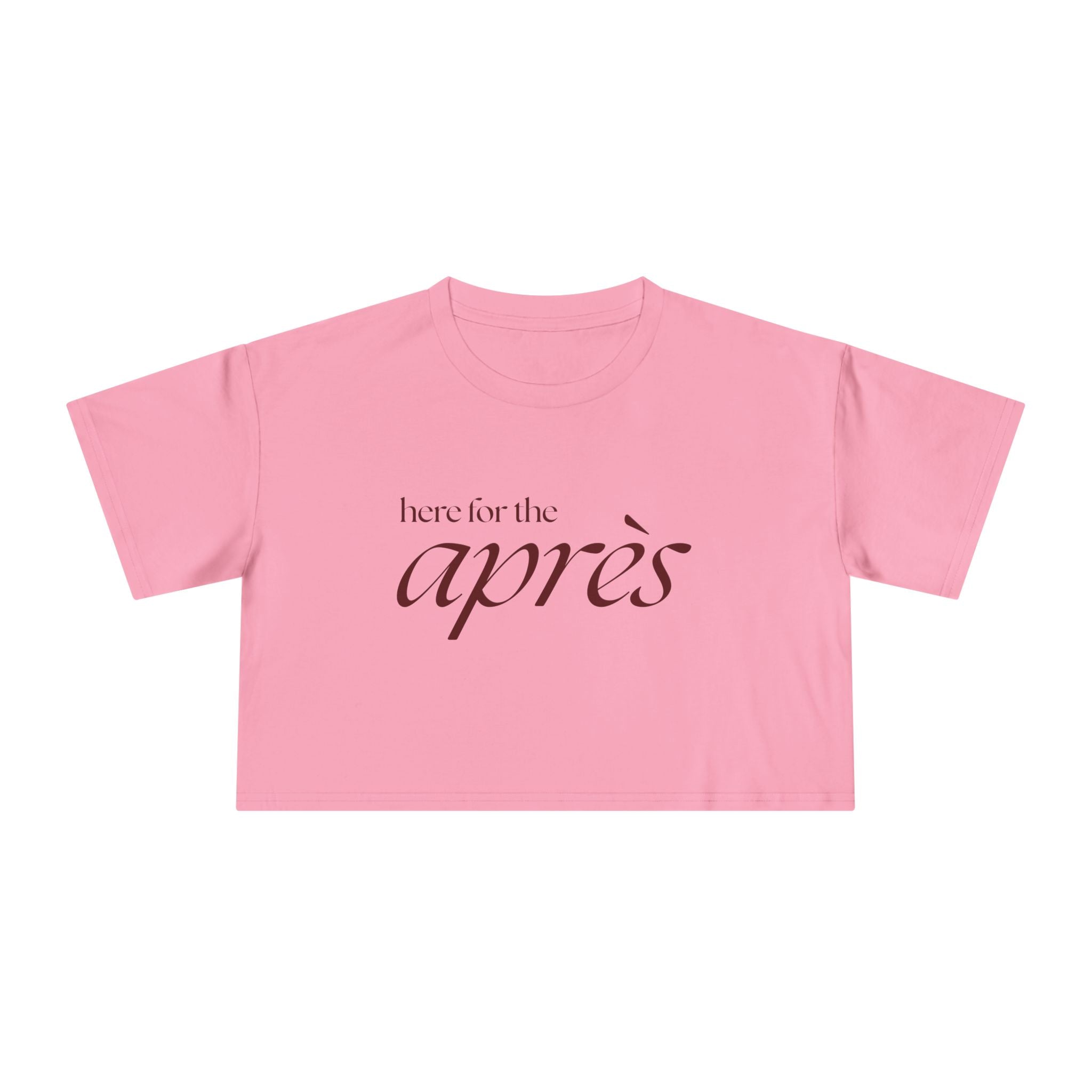 Here for the Apres: Women's Crop Tee