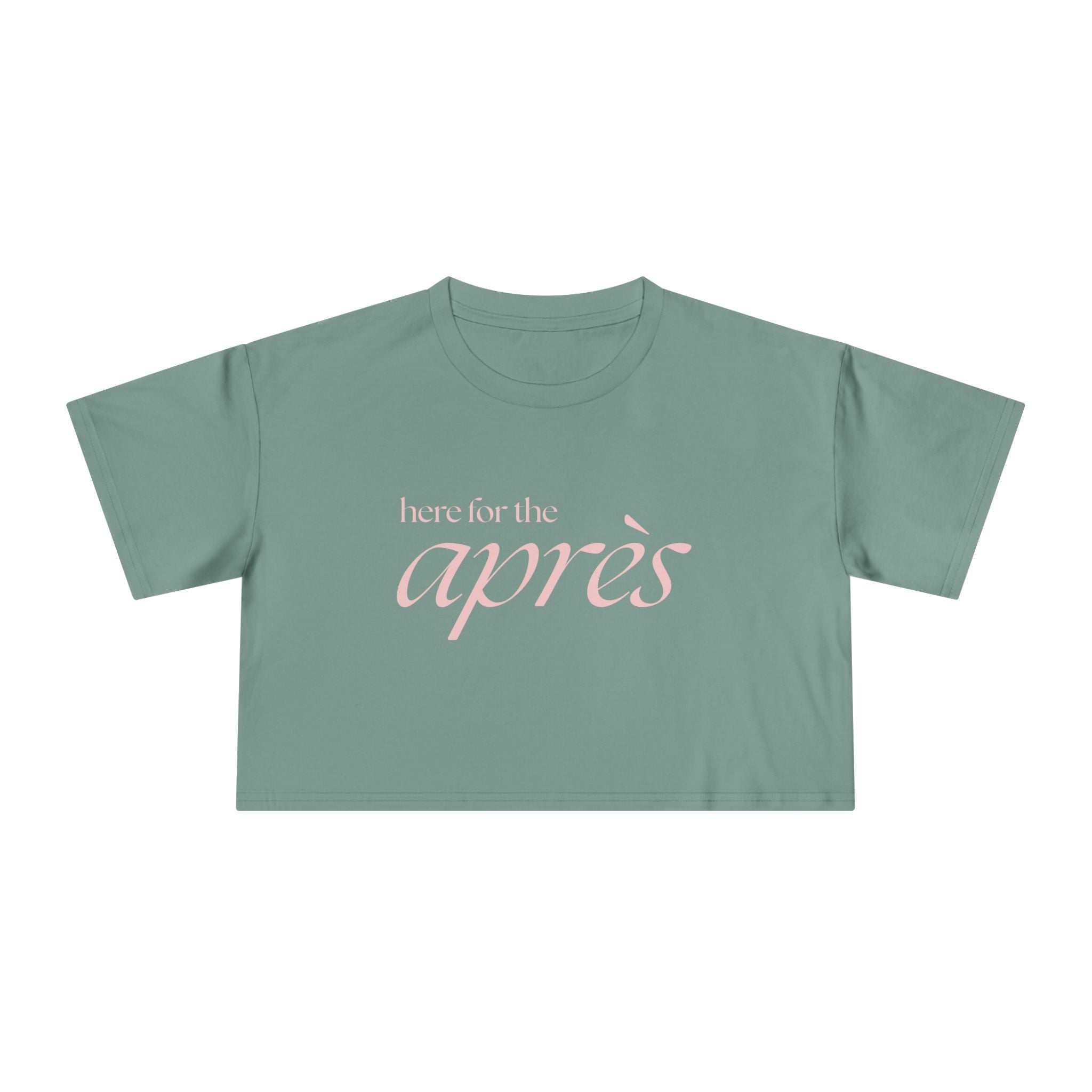 Here for the Apres: Women's Crop Tee