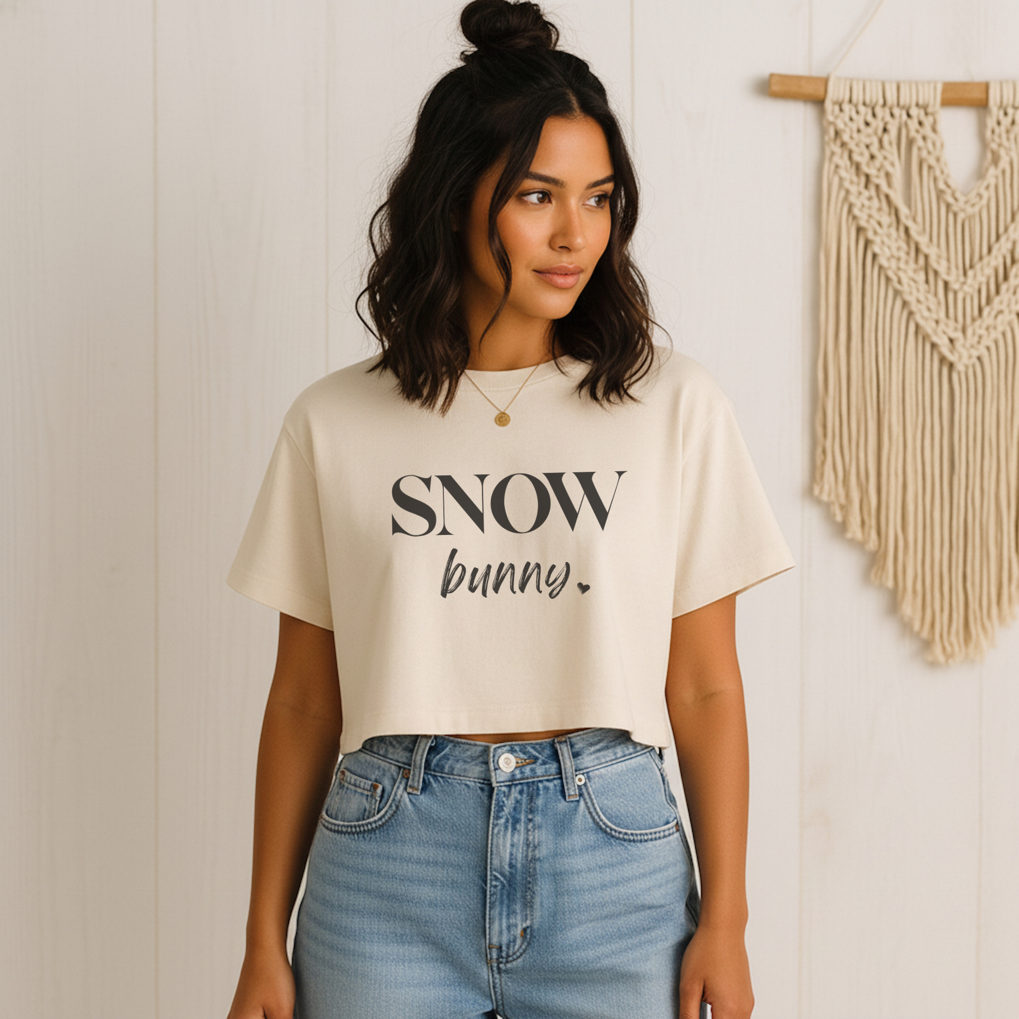 Snow Bunny: Women's Crop Tee