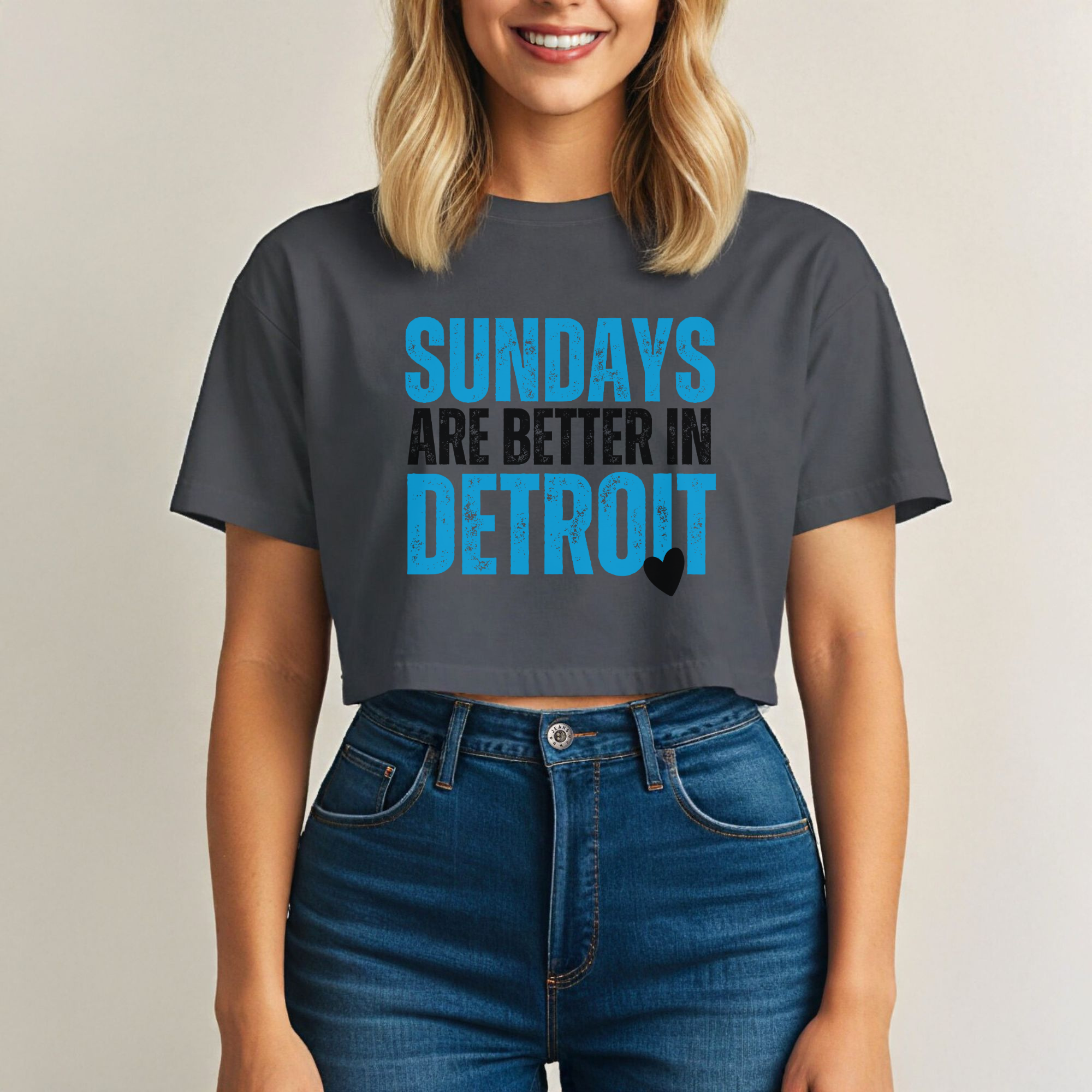 Sundays are Better in Detroit: Women's Crop Tee